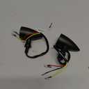 Nilight Motorcycle LED Turn Signals Front Indicator Light Yellow Beam Mini Size Blinkers Compatible with Harley Honda Kawasaki Suzuki Triumph Yamaha Cruiser