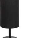 Dimmable Touch Table Lamp for Bedroom Nightstand 3 Way Table Lamp USB Charging Ports and AC Outlet Small Lamp Wood Base Round Flaxen Fabric Shade Desk LED Bulb NOT Included