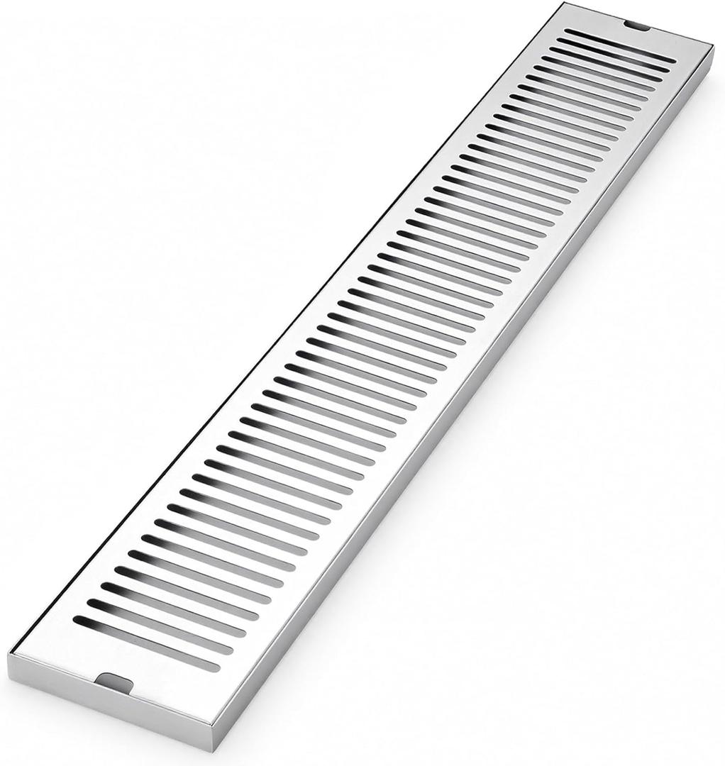Gerrii 1 Pcs 31.5inch Stainless Steel Bar Drip Tray, Surface Mount No Drain