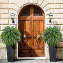 FOREST PRINCE 50" Artificial Boston Ferns, Fake Bush Plants, Large Faux Ferns with 96 Fronds for Outdoors Home Decor