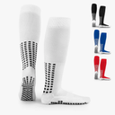 Lux Dual Grip Socks - Soccer Grip Socks for Men and Women. GripArray Performance & Comfort White Small