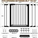 Mumeasy 36" Extra Tall Baby Gate for Stairs, 29.7-43" Auto Close Dog Gate