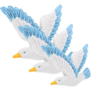 BESPORTBLE 3pcs Wall Art Nautical Hanging Home Decor Bird Plaques Beach Theme Nautical Wall Hanging Decor Style 2
