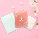 Pop Up Anniversary Cards 3D Cherry Blossom Bridge with Couple in Love, Romantic Greeting Card for Wife, Husband, Her, Him, Wedding Card, Happy Valentines Day, 6"x 8" Happy Mothers Day Pop Up Card