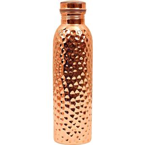 Pure Copper Hammered Water Bottle with Lid 900ML
