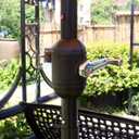 Sunnyglade 9' Solar LED Lighted Patio Umbrella with 8 Ribs/Tilt Adjustment and Crank Lift System (Teal Blue)