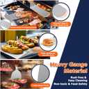 Griddle Accessories Kit, Joyfair 18Pcs Flat Top Grill Accessories for Blackstone, Stainless Steel Hibachi Griddle Tool Set with Spatula, Basting Cover Burger Press for Outdoor BBQ (Wooden Handles)