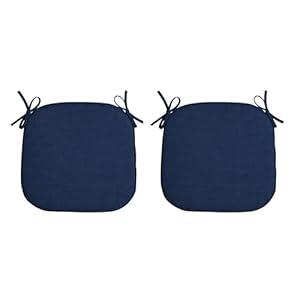 Arden Indoor/ Outdoor Foam Seat Pad, Set of 2, 17 x 16, Water Repellent, Fade Resistant, Foam Cushion 17 x 16, Sapphire Blue Leala