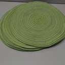 Mindsoft 12 Pcs Round Placemats 14.2 Inch Woven Braided Placemats Washable Reversible Circle Polyester Table Mats for Dinner Holiday Spring Party Wedding Table Centerpiece 