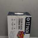 8 PACK Multi-Use Clear Plastic Storage Bins for Organizing w/ Labels - Home, Kitchen, Bathroom, Office, Pantry Cabinet Shelf Organizer Bins - SOHO Collection, RV, Fridge Organization Containers