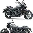 Motorcycle Windshield Fairing Set Wind Deflector Windscreen Mount Kits Fits for Kawasaki S650 Vulcan S ABS SE Cafe EN650 VN650 2015-2025 Black