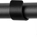 Drapery Window Curtain Rods-1 Inch Adjustable Heavy Duty Curtain Rod With Brackets. 66 to 120 Inch,Black (66-124)