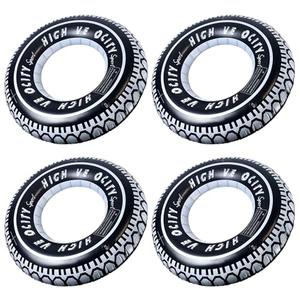 Zaruatu 2 Pack Inflatable Tire Pool Float for Adults Inflatable 24" Giant Tire Tubes Tire Swimming Ring Tires Party Decor for Swimming Pool Lake Ocean (24")