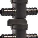 SharkBite 1/2 Inch Poly Crimp Ball Valve, Pack of 2, PEX Pipe, PE-RT, 24606Z2 (1/2 in., 2 Pack)