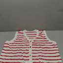 Women's Plus Size Old Money Vest Tops 2025 Striped Sleeveless Button Up Sweater Vests, 2XL