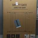 keny 36" Extra Tall Baby Gate for Doorways, Fits Openings 29.7" to 46" Wide, Auto Close Pressured Mounted Dog Gate for Stairs, No Drilling Easy Install Pet Gate, Black