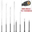 70-1000MHz Wide Band Telescopic Antenna SMA-Male Mobile Radio Antenna for TYT MD-UV380 MD-380 TH-UV3R TH-UV8000E YAESU VX-6R Kenwood 2-Way Radio HT Scanner