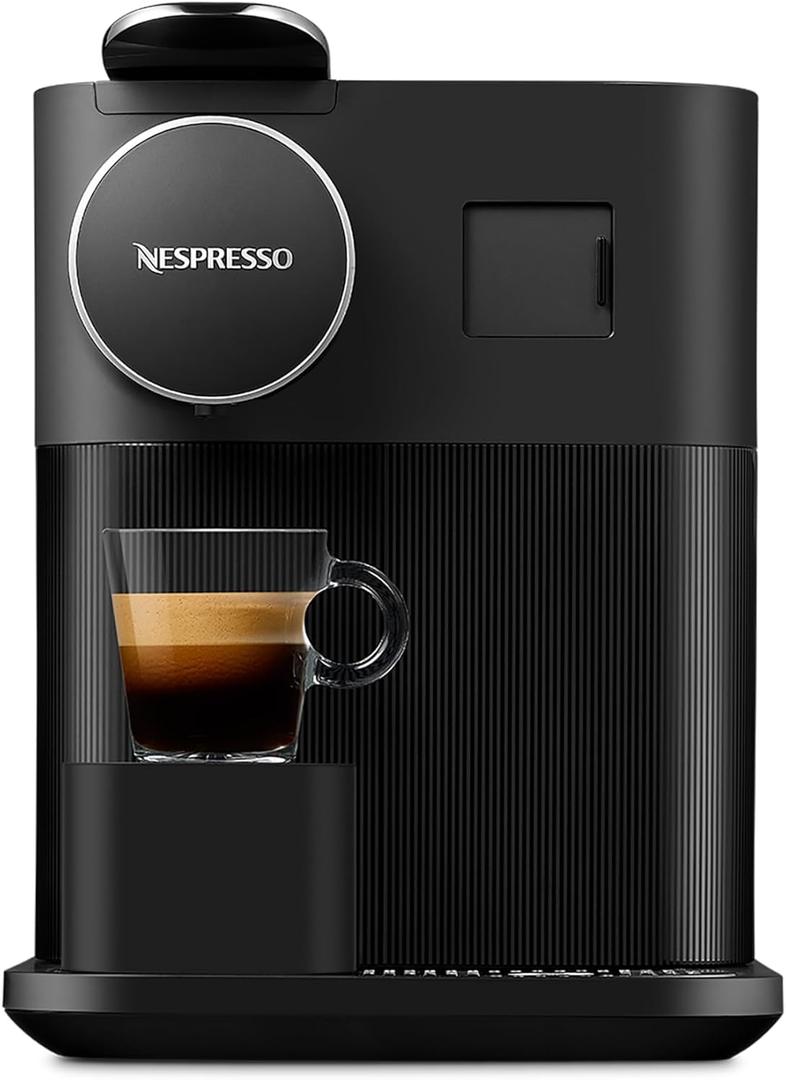 Nespresso Original Gran Lattissima Espresso Machine By De'Longhi, Black Sophisticated Darks One-Touch Machine With Integrated Milk System For Cappuccinos And Lattes. Dishwasher Safe Milk Tank