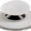 SlipX Solutions Snug Plug Bath Drain Stopper Seals Tightly Around Drain (Fits 1.5 Inch Open Drains, Great for Tubs, Easy Push Open/Close Design)