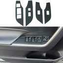 Kolya Door Window Switch Panel Cover Window Control Button Trim Compatible with 2020 2021 2022 2023 2024 2025 Toyota RAV4 Accessories (Without Seat Heating Button)