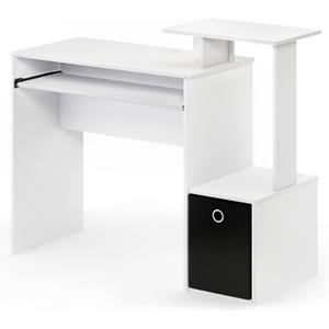 Furinno Econ Multipurpose Home Office Computer Writing Desk, White/Black