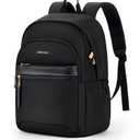LIGHT FLIGHT Travel Backpack for Women, 15.6 Inch Stylish Laptop Backpack, Computer Bag for College Work Daily, Water-Resistant Casual Daypack with USB Port, Black
