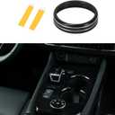 AC Air Conditioner 4WD Drive Mode Control Switch Knob Cover Ring, Interior Decal Trim for Nissan X-Trail Rogue 2021-2023 Black, 1 Pc