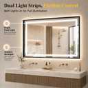 30"x48" LED Bathroom Mirror with Lights, Backlit + Front Lit, Anti-Fog