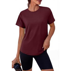 Alaroo Workout Tops for Women Short Sleeve T-Shirts Loose Fit Athletic Fitness Clothing for Gym Running Yoga Summer Tops 2026 M