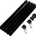 Reusable Stainless Steel Flag Pole Rotating Function for Outdoor Use Flag Holder for Houses Boats and Gardens Weather-Resistant Design Easy Assembly and Storage (Black)