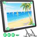 Rechargeable A4 Light Box for Tracing,Bawaslom LED Light Pad with Adjustable Stand and Strong Magnets,Ultra-Thin & Bright Tracing Board for Diamond Art,Sketching,Vinyl Weeding,Architectural Design (Black)