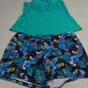 Tempt Me Two Piece Tankini Swimsuits for Women Tummy Control Bathing Suit with Shorts Athletic Two Side Pockets Swimwear XL