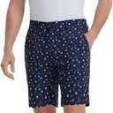 M MAELREG Golf Shorts Men Print Quick Dry 9" Stretch Lightweight Water-Resistant Flex Flat Front Fashion Mens Shorts Casual (Colorful Skull)