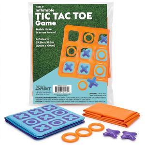 Orbit Innovations Inflatable Tic Tac Toe Game Set (39.5" x 39.5") – Lawn, Pool & Backyard Lawn Party Game for Kids & Adults (Ages 3+)