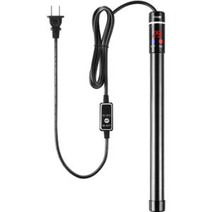 MQ Titanium Alloy 500W Aquarium Heater for Salt and Fresh Water, Digital LED Display Submersible Heater with External Thermostat Controller, for Fish Tank 70-80 Gallon