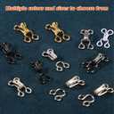 Copper 100 Set Hooks and Eyes for Sewing Clothing Bra Hooks Replacement Closure -Gunmetal 1#(13mm)