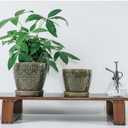 Docrin Dark Green Ceramic Planter Set - 6.6"+5.5" Indoor Outdoor Pots with Drainage Holes & Saucers for Home Office Decor