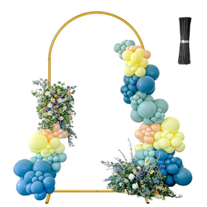 Wedding Arch Backdrop Stand Set of 3 Wedding Arches for Ceremony Chiara Backdrop Stand 3.9FT×7.2FT Metal Arch Backdrop Stand Round Arch Backdrop Stand