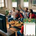 Football Pool Poster, Football Party Decorations, 27.95X19.02 Inch, in Pool Football Poster for Football Games & Tailgate Party| Football Party Supplies for Birthday Decorations