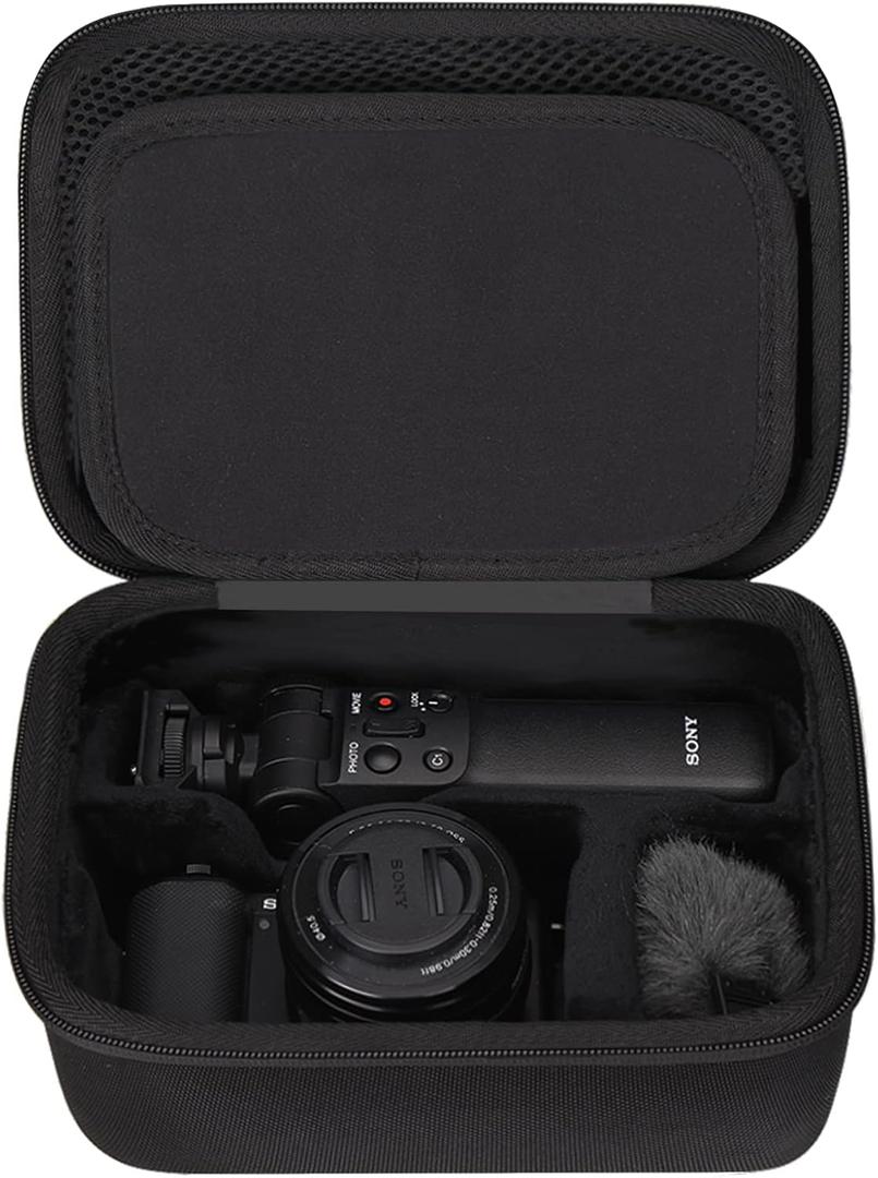 FBLFOBELI EVA Hard Storage Case for Sony ZV E-10 / Sony ZV-1 Interchangeable Lens Mirrorless Vlog Camera Kit, Shockproof Protective Container Bag