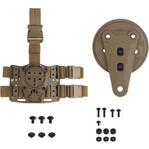 Drop Leg Platform 360° Rotation Holster Platform Adapter Receiver Mounts with Adjustable Thigh Straps for Holsters and Magazine Pouches (Tan Sets)