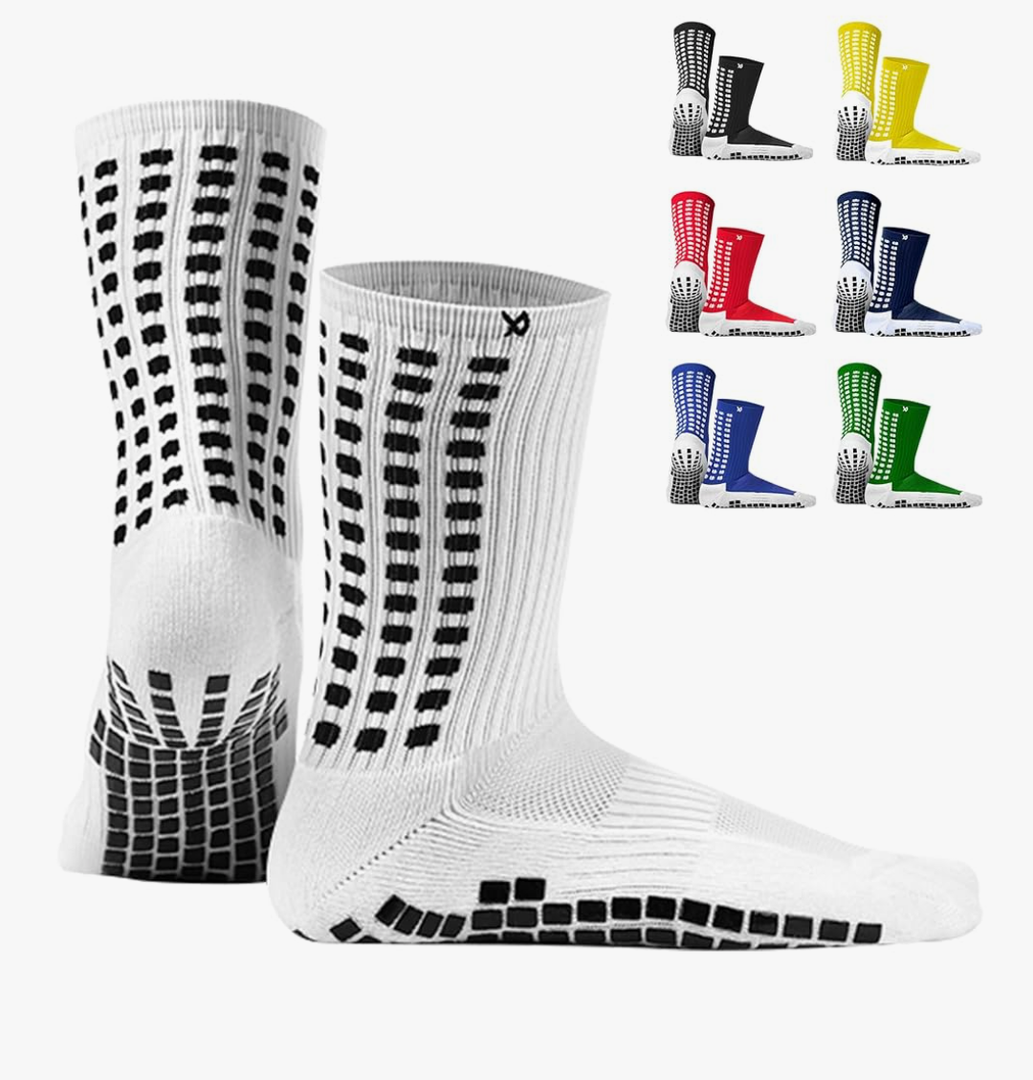 Lux Dual Grip Socks - Soccer Grip Socks for Men and Women. GripArray Performance & Comfort