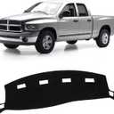 KUST Car Dash Cover for 2002-2005 Dodge Ram 1500, 2003-2005 Ram 2500/3500 Polyester Dashboard Cover Non-Slip Interior Accessories for Dodge Ram Custom Fit Dashboard Mat No Glare Black