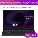 PYS Magnetic Laptop Privacy Screen 14 Inch 16:9 - Laptop Screen Privacy Shield, Anti-Blue Light, Anti-Glare Filter, Removable Screen Protector