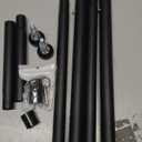 Black Flag Poles for Outside House - 5ft Tangle Free Flag Pole for House,Heavy Duty Metal Flagpole Hardware for 3x5 American Flags,Outdoor Flagpoles Mount for Porch,Car,Truck,Boat (Without Bracket)