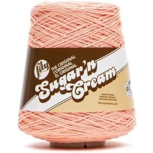 Lily Sugar N Cream Cones Coral Rose Yarn - 1 Pack of 400g/14oz - 100% Cotton - #4 Worsted (Medium) - 674 Yards - Knitting/Crochet