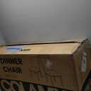 COLAMY Upholstered Parsons Dining Chairs Set of 4, Fabric Dining Room Kitchen Side Chair with Nailhead Trim and Wood Legs - Beige,No Table