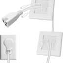 in Wall Cable Management Kit - TV Cord Hider for Wall Mounted TV, Includes 6ft TV Cable Extension and 2 Pack Cable Management Kit Hides TV Wires Behind The Wall - White (2 Pack)