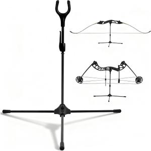 Archery Bow Stand - 14.6" Height Lightweight Bow Stand, Foldable Bow Rack Holder Legs for Recurve Bow Compound Bow Longbow