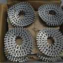 GXYWADY 3600Pcs Wire Coil Siding Nails 0.092 x 1-3/4 In Hot-Dip Galvanized Paint-Dipped Ring Shank Inclined 15 Degree Full Round Head Siding Nails of Lathing and Sheathing Materials